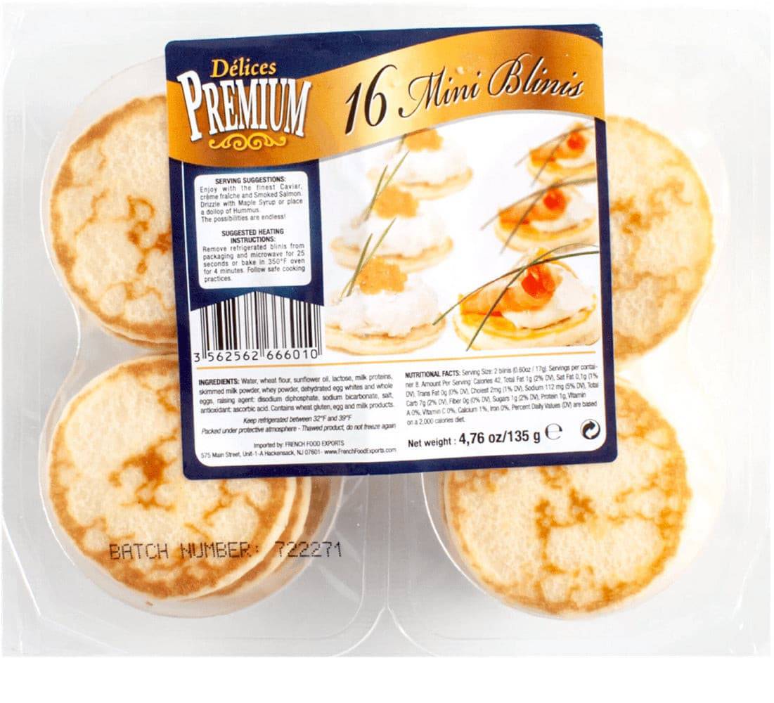 French Blinis 16 pcs - Royal Touch Caviar